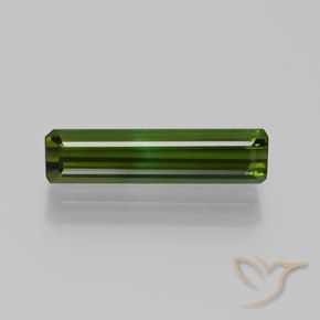 1.51ct 자연스러운 흙빛 녹색 전기석, 에메랄드 컷, VVS
