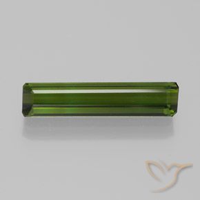 1.84ct 자연스러운 흙빛 녹색 전기석, 에메랄드 컷, VVS