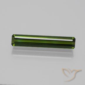 1.53ct 자연스러운 흙빛 녹색 전기석, 에메랄드 컷, VVS