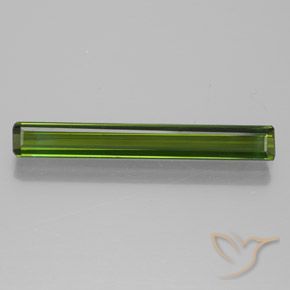 1.40ct 자연스러운 흙빛 녹색 전기석, 에메랄드 컷, VVS-VS