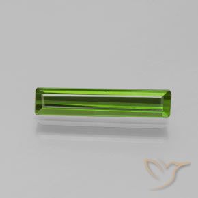 1.23ct 자연스러운 미디엄 그린 전기석, 에메랄드 컷, VVS-VS