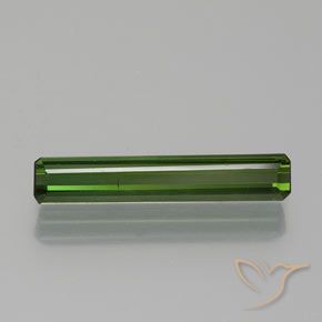 1.38ct 자연스러운 짙은 녹색 전기석, 에메랄드 컷, VS-SI