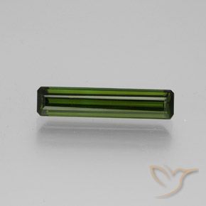 1.48ct 자연스러운 흙빛 녹색 전기석, 에메랄드 컷, VVS