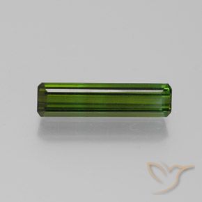 1.80ct 자연스러운 흙빛 녹색 전기석, 에메랄드 컷, VVS