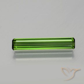1.39ct 자연스러운 흙빛 녹색 전기석, 에메랄드 컷, VVS-VS