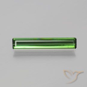 1.16ct 자연스러운 미디엄 그린 전기석, 에메랄드 컷, VVS-VS