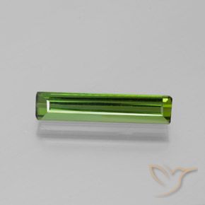 1.25ct 자연스러운 흙빛 녹색 전기석, 에메랄드 컷, VVS-VS