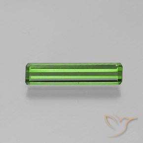 1.05ct 자연스러운 미디엄 그린 전기석, 에메랄드 컷, VVS-VS