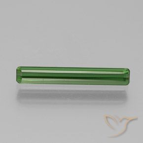 1.08ct 자연스러운 미디엄 그린 전기석, 에메랄드 컷, VVS-VS