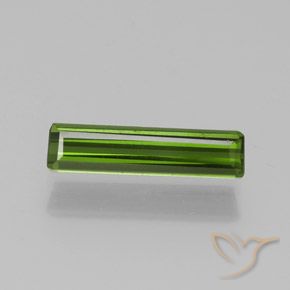 1.17ct 자연스러운 미디엄 그린 전기석, 에메랄드 컷, VS-SI