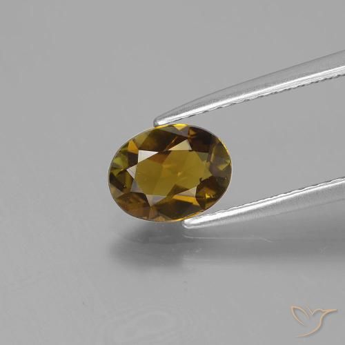 0.98ct 자연스러운 어스 골든 전기석, 타원형, VVS-VS