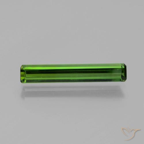 1.38ct 자연스러운 포레스트 그린 전기석, 에메랄드 컷, VVS-VS