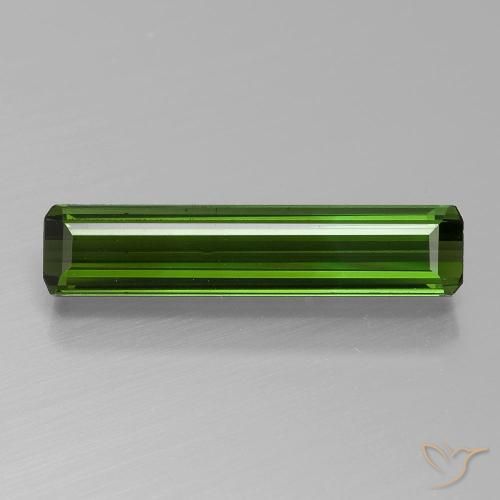 1.60ct 자연스러운 흙빛 녹색 전기석, 에메랄드 컷, VVS