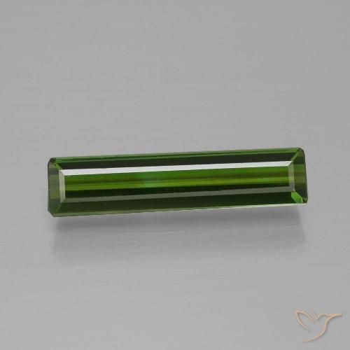 1.52ct 자연스러운 포레스트 그린 전기석, 에메랄드 컷, VS