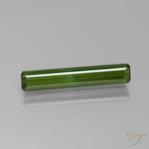 1.13ct 자연스러운 딥그린 전기석, 에메랄드 컷, VVS
