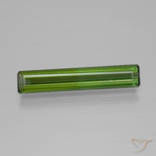1.31ct 자연스러운 포레스트 그린 전기석, 에메랄드 컷, VVS