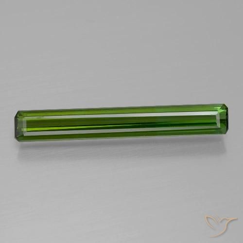 1.18ct 자연스러운 흙빛 녹색 전기석, 에메랄드 컷, VVS