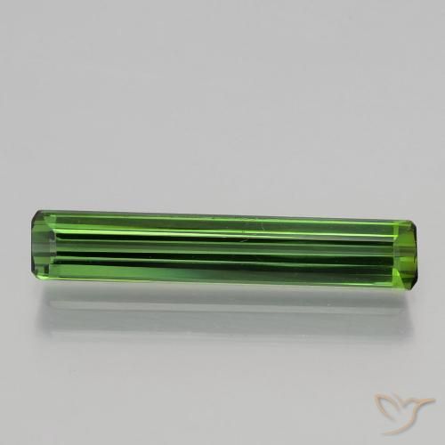1.76ct 자연스러운 흙빛 녹색 전기석, 에메랄드 컷, VVS-VS