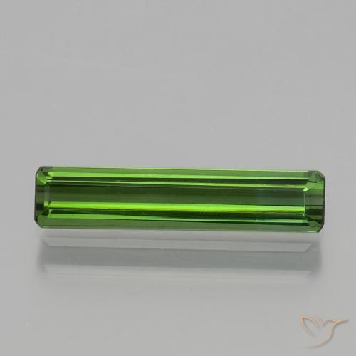 1.21ct 자연스러운 포레스트 그린 전기석, 에메랄드 컷, VVS-VS