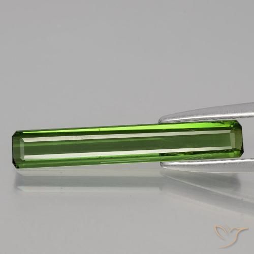 1.47ct 자연스러운 포레스트 그린 전기석, 에메랄드 컷, VS