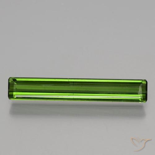 1.43ct 자연스러운 미디엄 그린 전기석, 에메랄드 컷, VS
