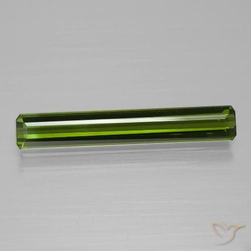 1.59ct 자연스러운 짙은 녹색 전기석, 에메랄드 컷, VS