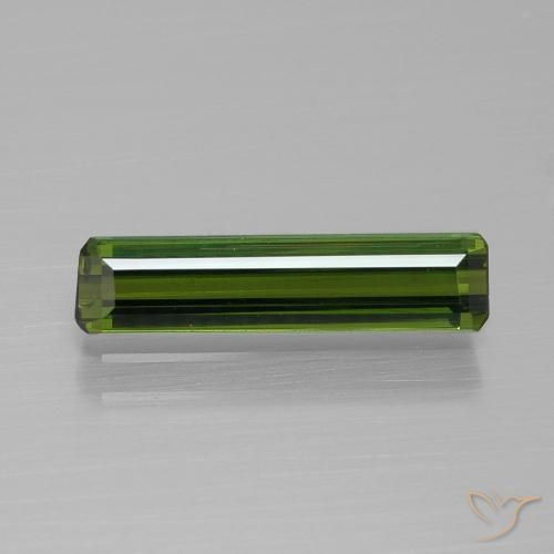1.23ct 자연스러운 황록색 전기석, 에메랄드 컷, VVS-VS