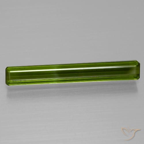1.56ct 자연스러운 딥그린 전기석, 에메랄드 컷, VS