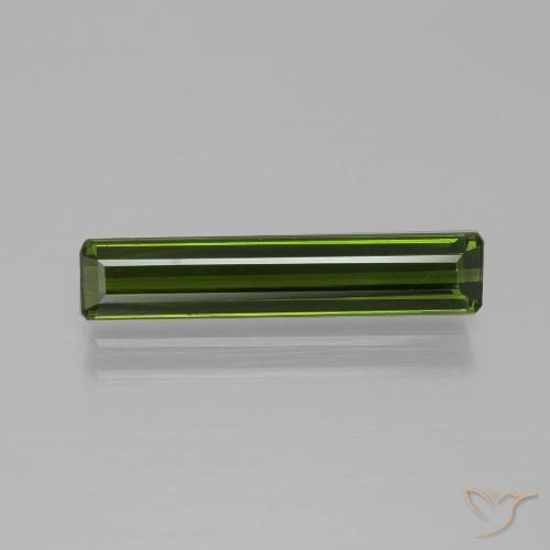 1.88ct 자연스러운 포레스트 그린 전기석, 에메랄드 컷, VVS-VS