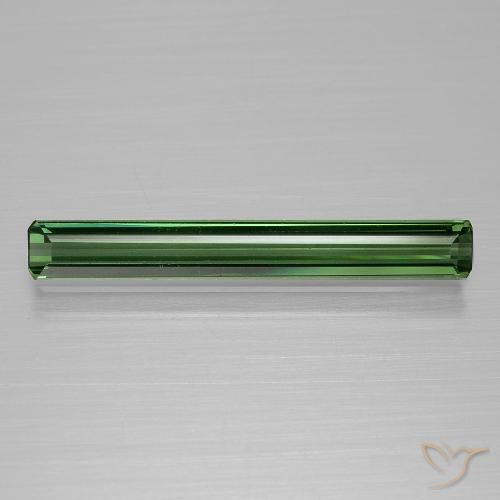 1.29ct 자연스러운 미디엄 그린 전기석, 에메랄드 컷, VVS-VS