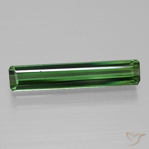 1.68ct 자연스러운 미디엄 그린 전기석, 에메랄드 컷, VVS-VS