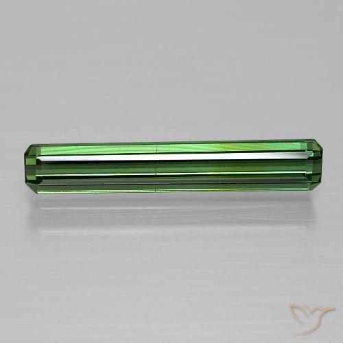 1.13ct 자연스러운 미디엄-다크 그린 전기석, 에메랄드 컷, VS