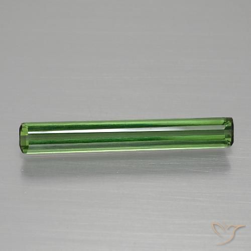 1.08ct 자연스러운 포레스트 그린 전기석, 에메랄드 컷, VVS-VS