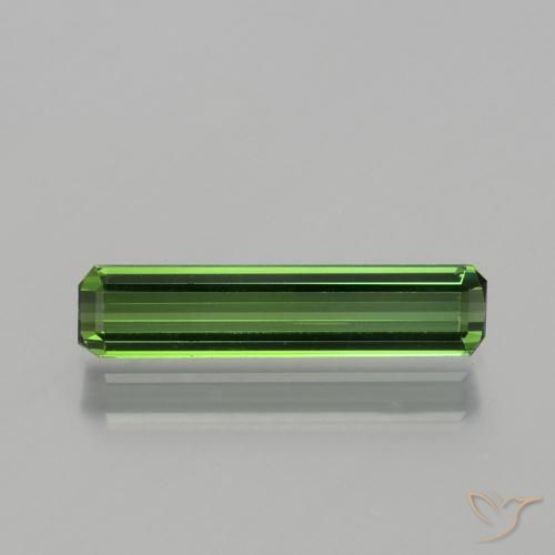 1.04ct 자연스러운 흙빛 녹색 전기석, 에메랄드 컷, VVS-VS