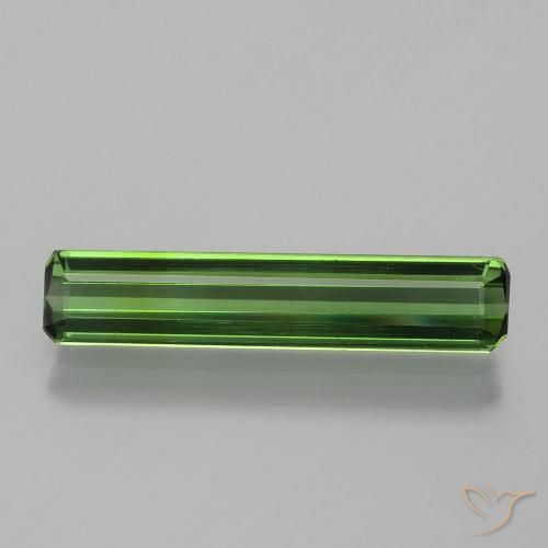 1.36ct 자연스러운 짙은 녹색 전기석, 에메랄드 컷, VVS-VS