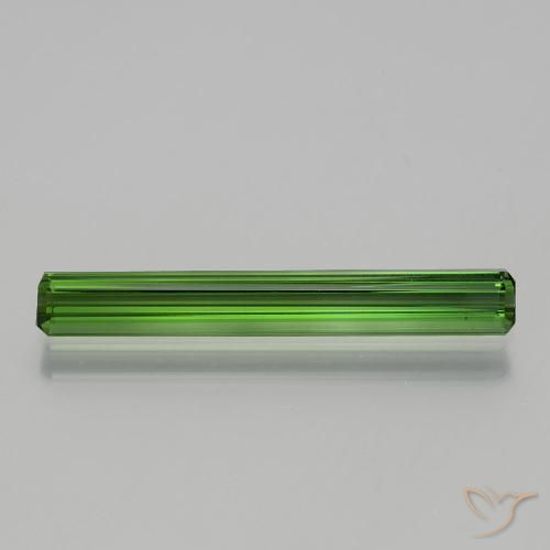 1.76ct 자연스러운 미디엄 그린 전기석, 에메랄드 컷, VS