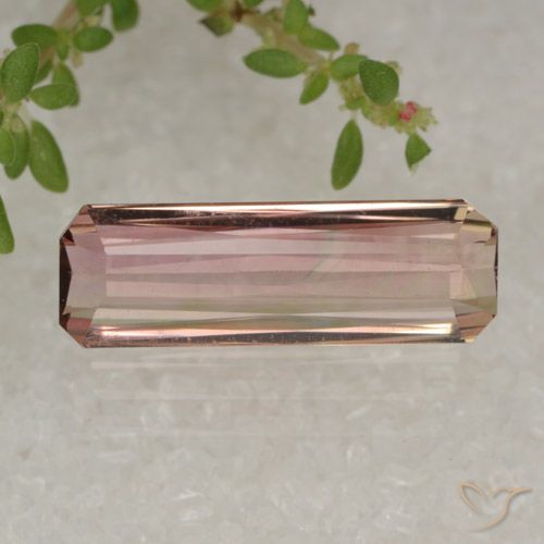 2.51ct 자연스러운 매우 밝은 분홍색 전기석, 에메랄드 컷, VVS-VS
