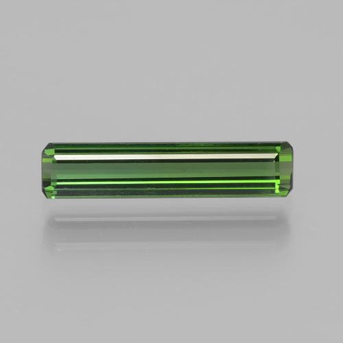 1.25캐럿 천연 미디엄-다크 그린 투르말린, 에메랄드 컷, 14.1×3.2 mm, VVS