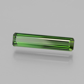 1.25캐럿 천연 미디엄-다크 그린 투르말린, 에메랄드 컷, 14.1×3.2 mm, VVS