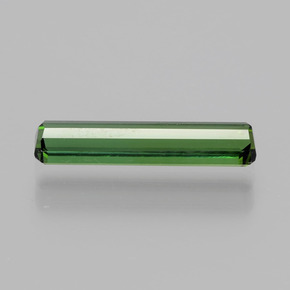 1.25캐럿 천연 미디엄-다크 그린 투르말린, 에메랄드 컷, 14.1×3.2 mm, VVS