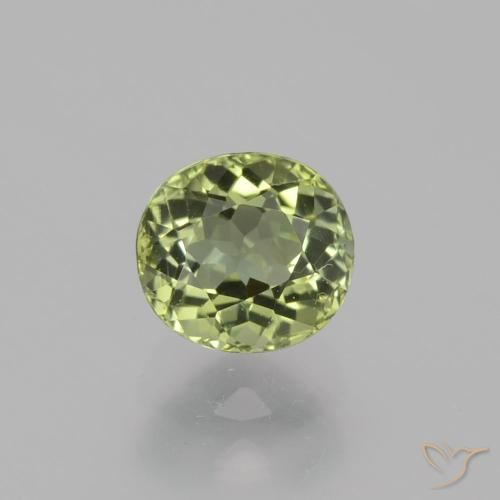 0.90ct 자연스러운 연한 초록색 전기석, 타원형, VVS