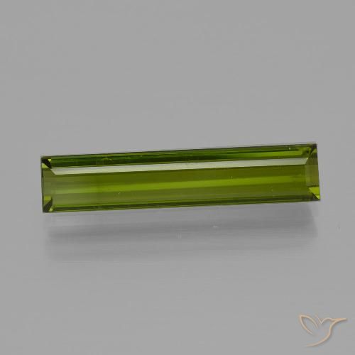 2.55ct 자연스러운 포레스트 그린 전기석, 바게트, VS