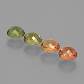 2.54캐럿 천연 다색 투르말린 보석, 타원형 컷, VVS-VS
