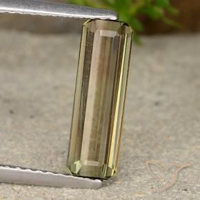 1.72캐럿 천연 바이컬러 투르말린, 에메랄드 컷, VS