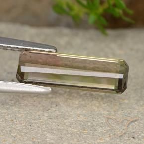 1.72캐럿 천연 바이컬러 투르말린, 에메랄드 컷, VS