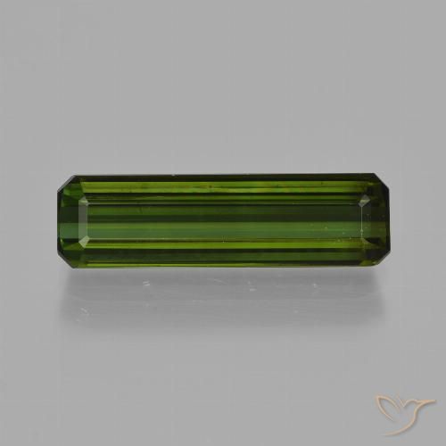2.77ct 자연스러운 포레스트 그린 전기석, 에메랄드 컷, VS