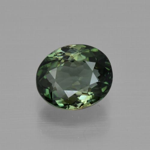 1.31캐럿 천연 포레스트 그린 투르말린, 타원형 컷, 7.1×6 mm, VS