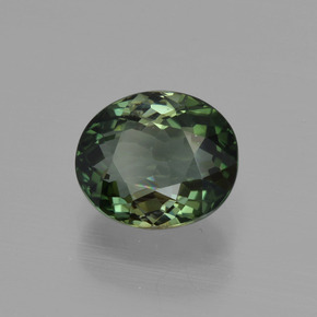 1.31캐럿 천연 포레스트 그린 투르말린, 타원형 컷, 7.1×6 mm, VS