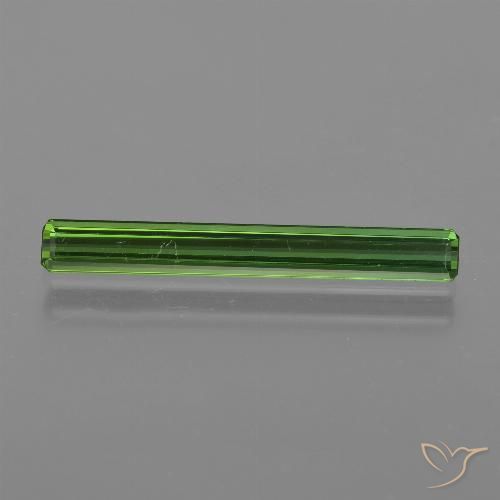 1.50ct 자연스러운 미디엄 그린 전기석, 에메랄드 컷, VVS-VS