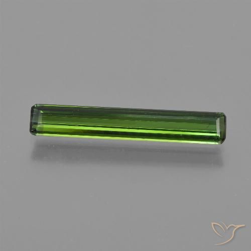 1.53ct 자연스러운 짙은 녹색 전기석, 에메랄드 컷, VS